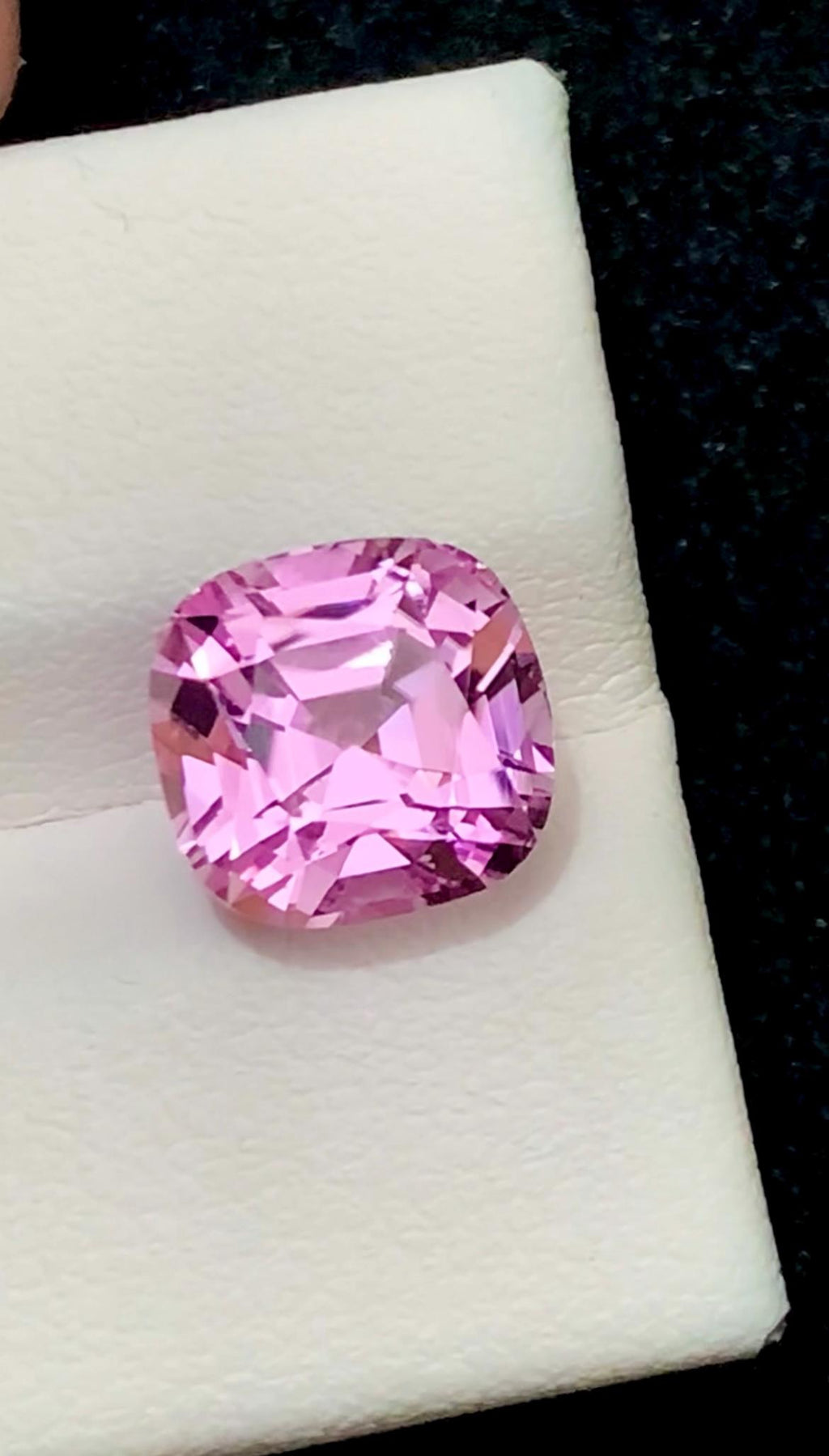 Pink Kunzite 5.05 Carat Cushion Cut Faceted Asscher-Style from Nuristan Afghanistan