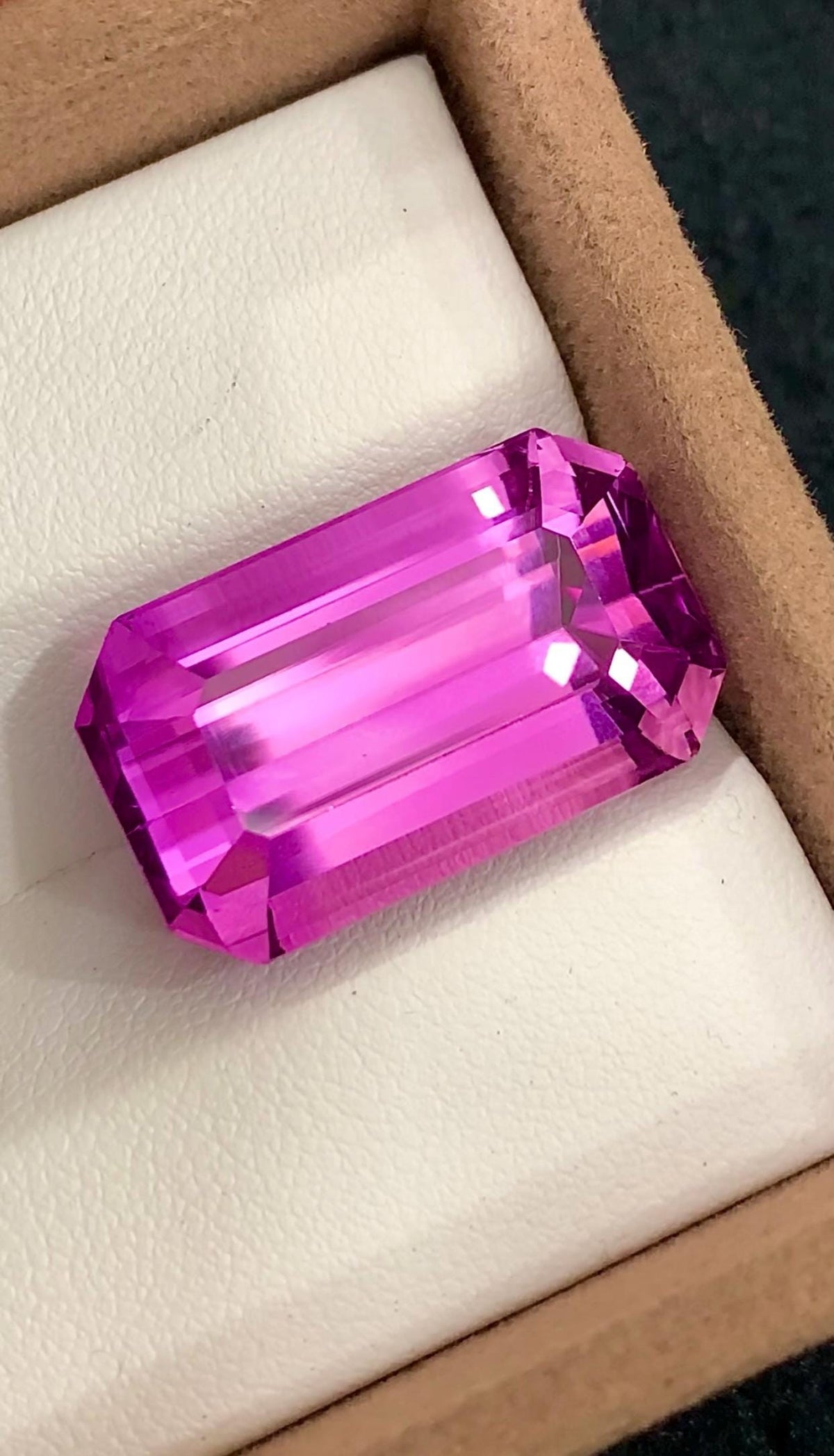 Pink Kunzite 46.55 Carat Emerald Cut Loose Gemstone from Afghanistan