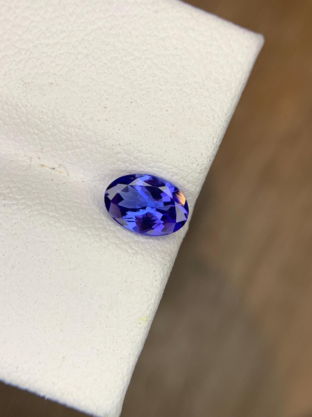 Certified 0.71 Carat Tanzanite Gemstone: Violet-Blue Oval Cut Loose Stone