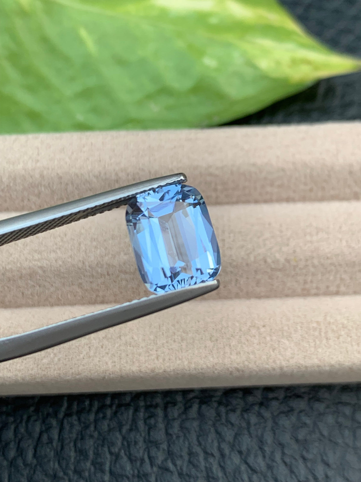 Santa Maria Blue Aquamarine Gemstone: Faceted Cushion Cut, 3.40 CT