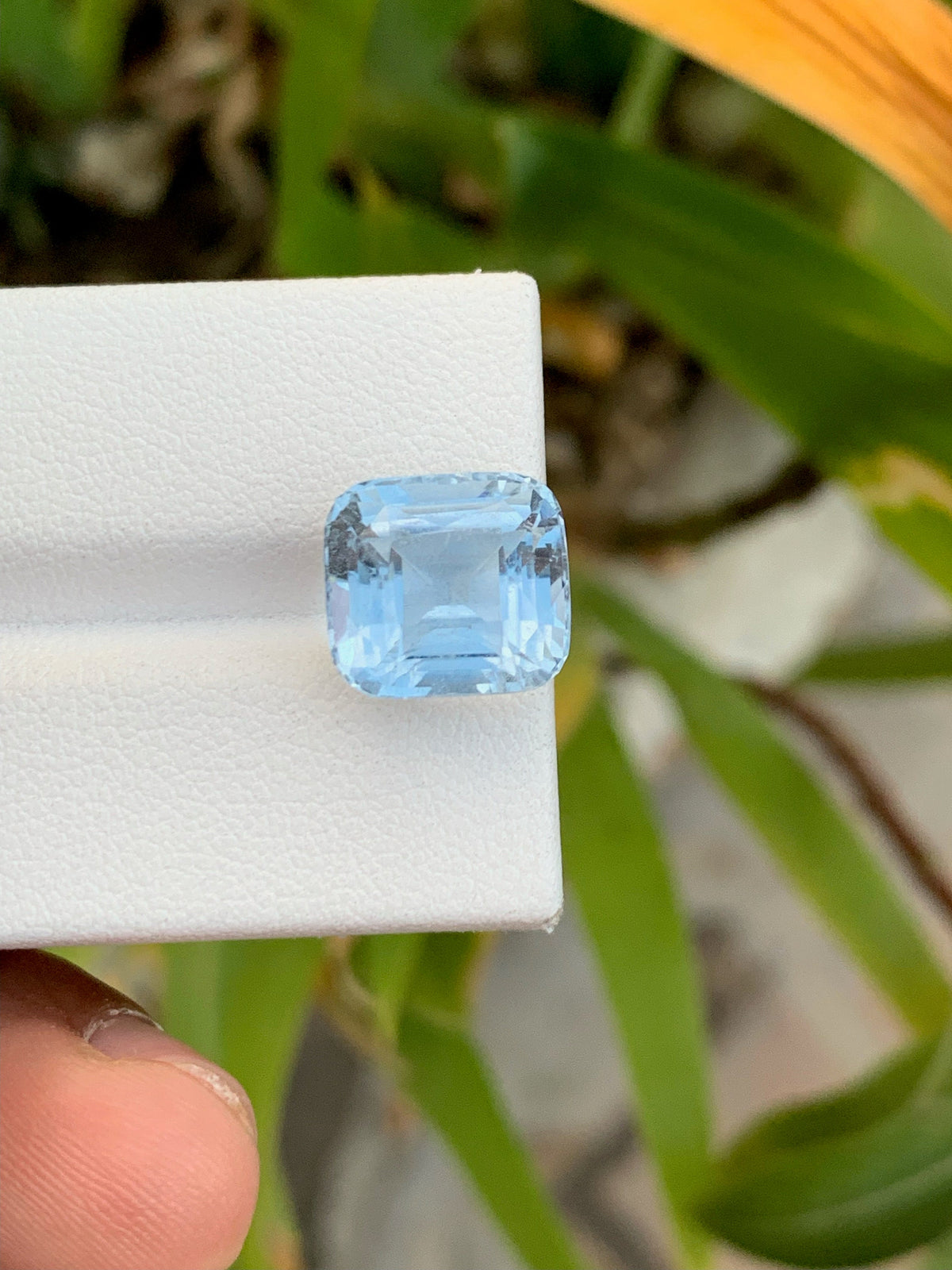 Santa Maria Aquamarine Gemstone: Emerald Cut, Brazilian Loose Stone (7.30 CT)