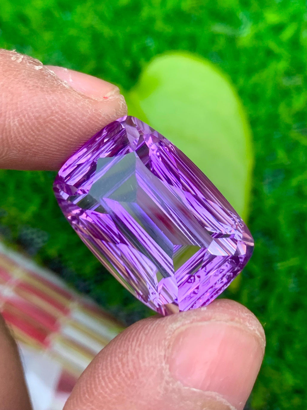 Fancy Cut Amethyst Gemstone: Natural Purple Ring Stone, 31.50 CT