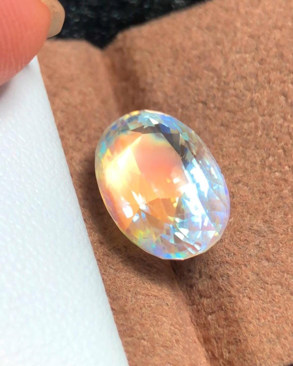 Rainbow Moonstone 5.80ct Oval Cut Loose Gemstone – Madagascar
