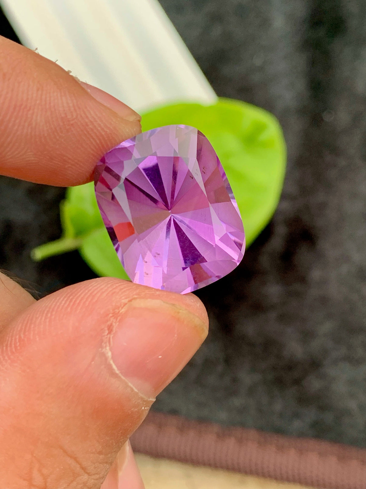 Natural Amethyst Loose Gemstone Cushion Blader Cut - 19.95 carats
