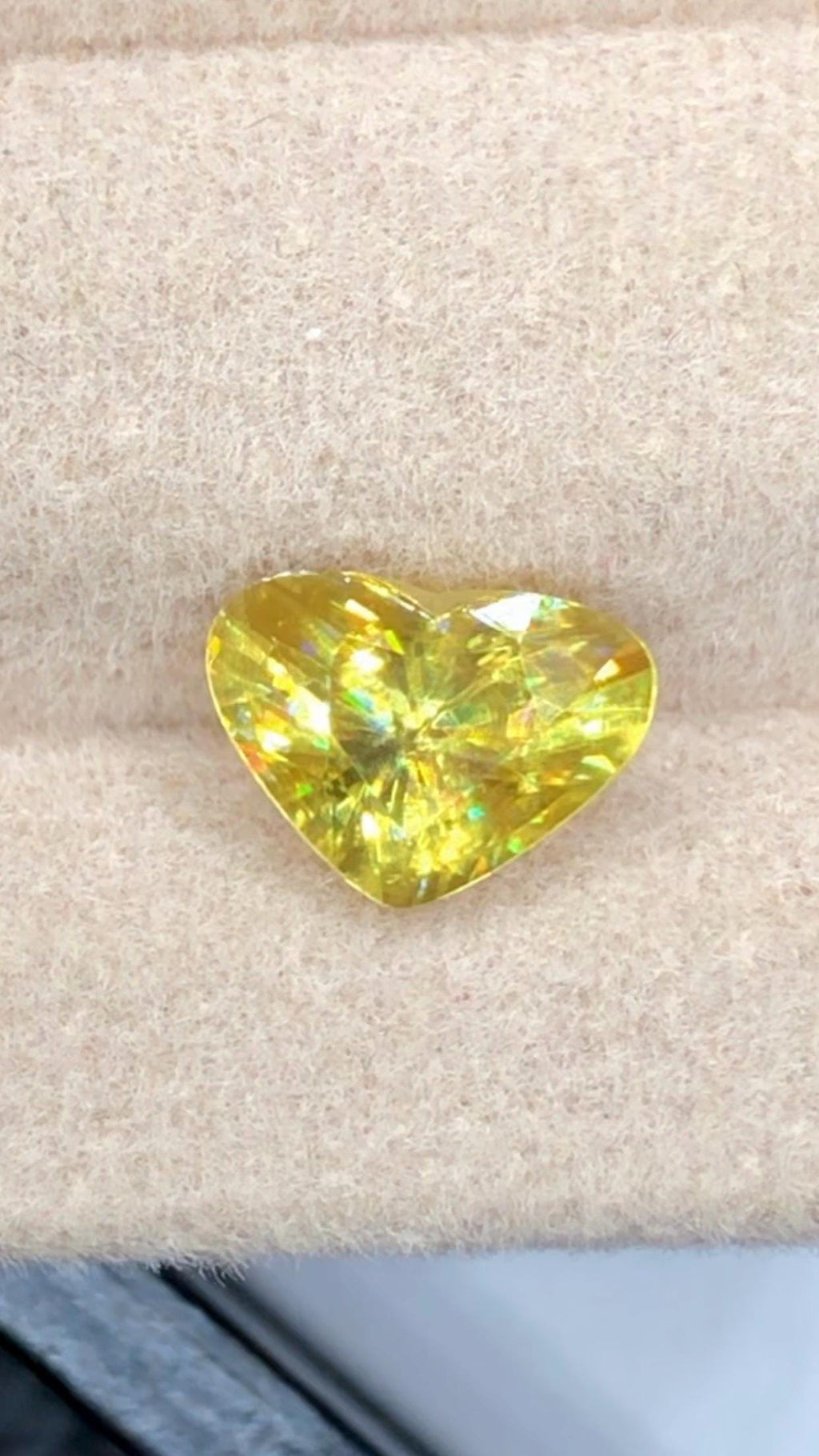 Heart Sphene Titanite Gemstone: Rare Faceted Loose Gem (1.45 CT)