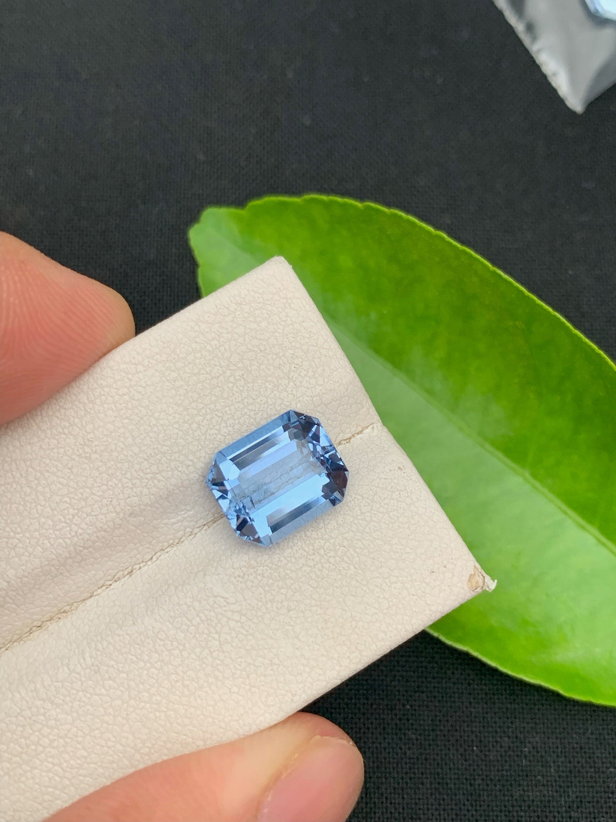 Santa Maria Aquamarine Gemstone: 3.30 CT Emerald Cut Loose Gem