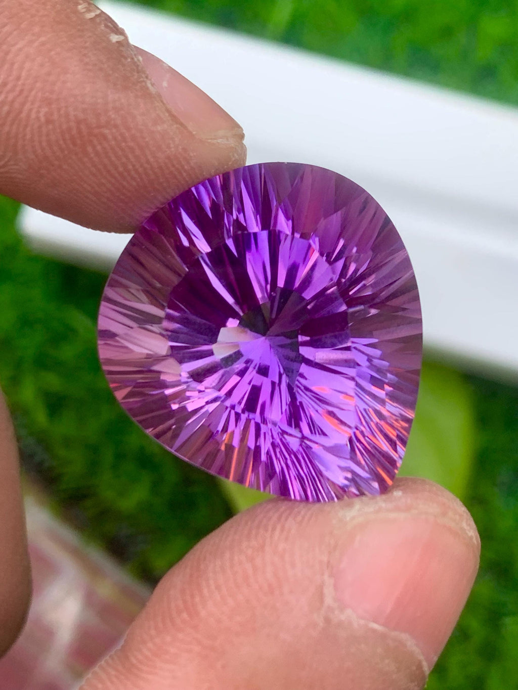 Trillion Cut Natural Amethyst Loose Gemstone: Royal Purple, 38.90 CT