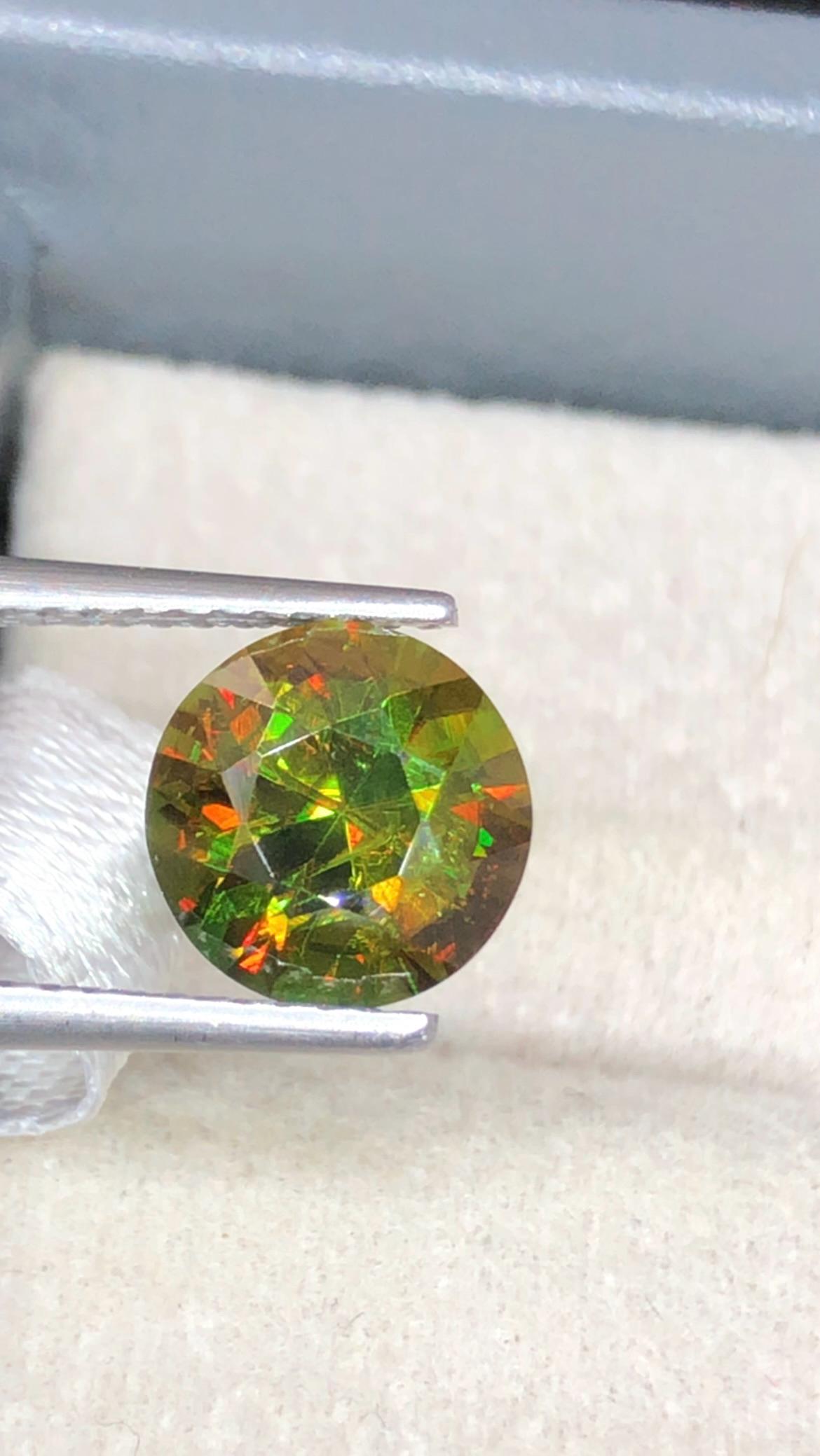 Chrome Sphene 2.10ct Round Cut From Madagascar