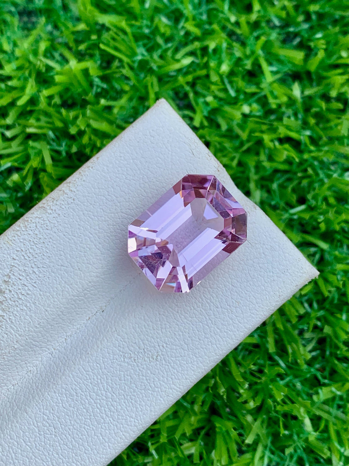 Lavender Pink Kunzite Gemstone: Emerald Cut, 15.05 CT Loose Stone