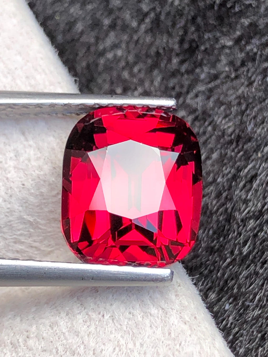 Rhodolite Garnet 4.44ct Cushion Cut Vibrant Reddish Gemstone from Tanzania