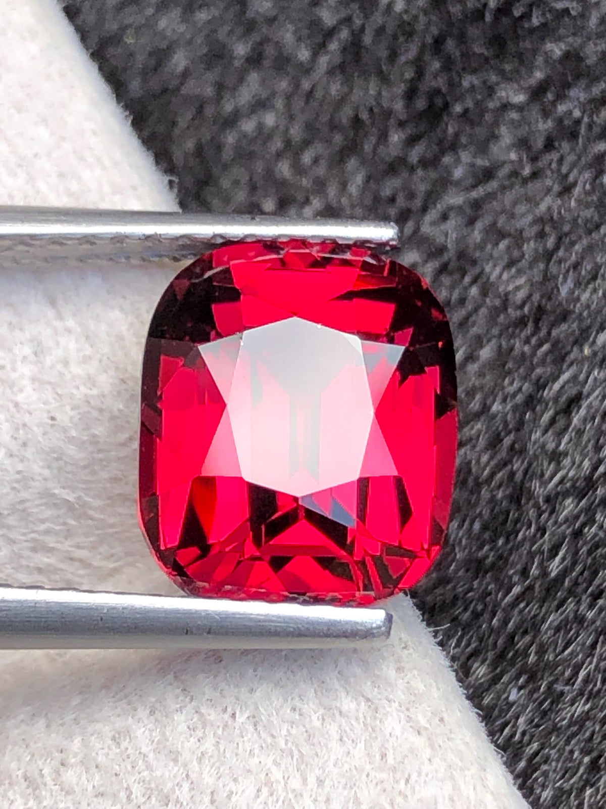 Rhodolite Garnet 4.44ct Cushion Cut Vibrant Reddish Gemstone from Tanzania