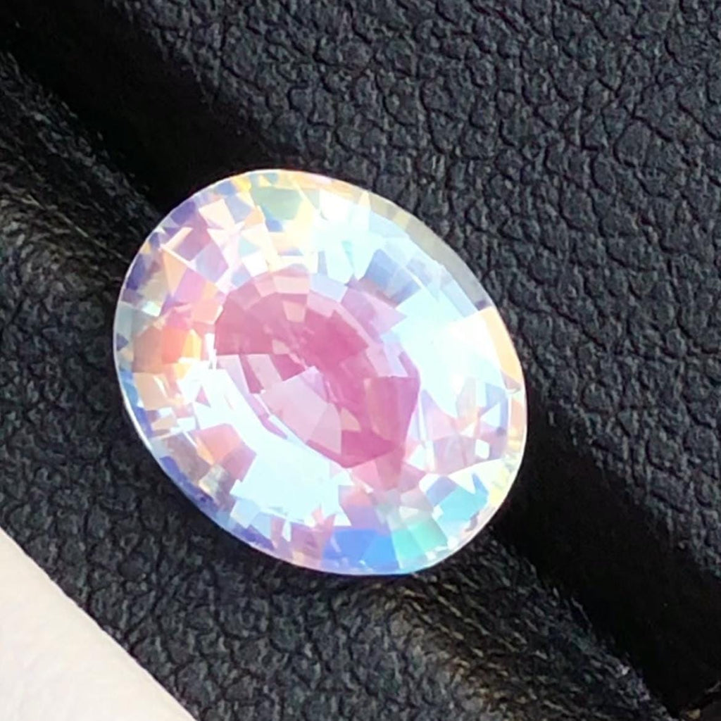Rainbow Moonstone 2.90 Carat Oval Cut 10x8mm Gemstone from Madagascar