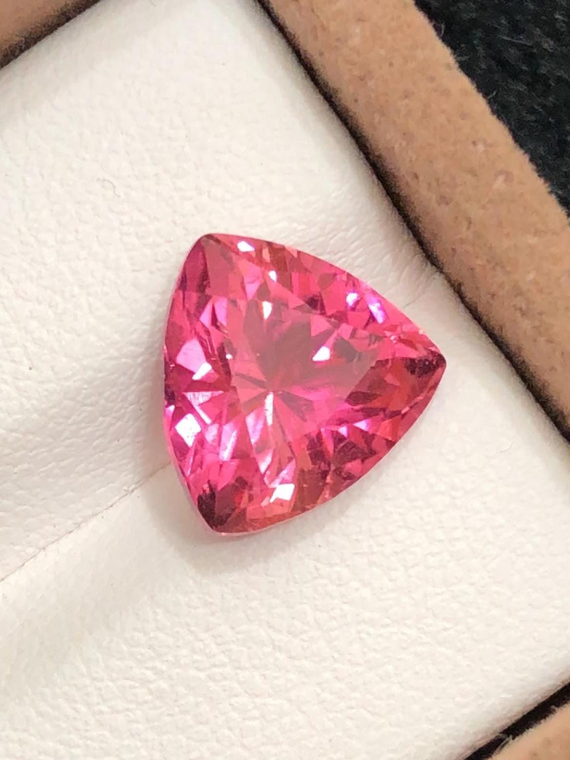 Hot Pink Rubellite 5.10ct Trillion Brilliant-Cut Madagascar