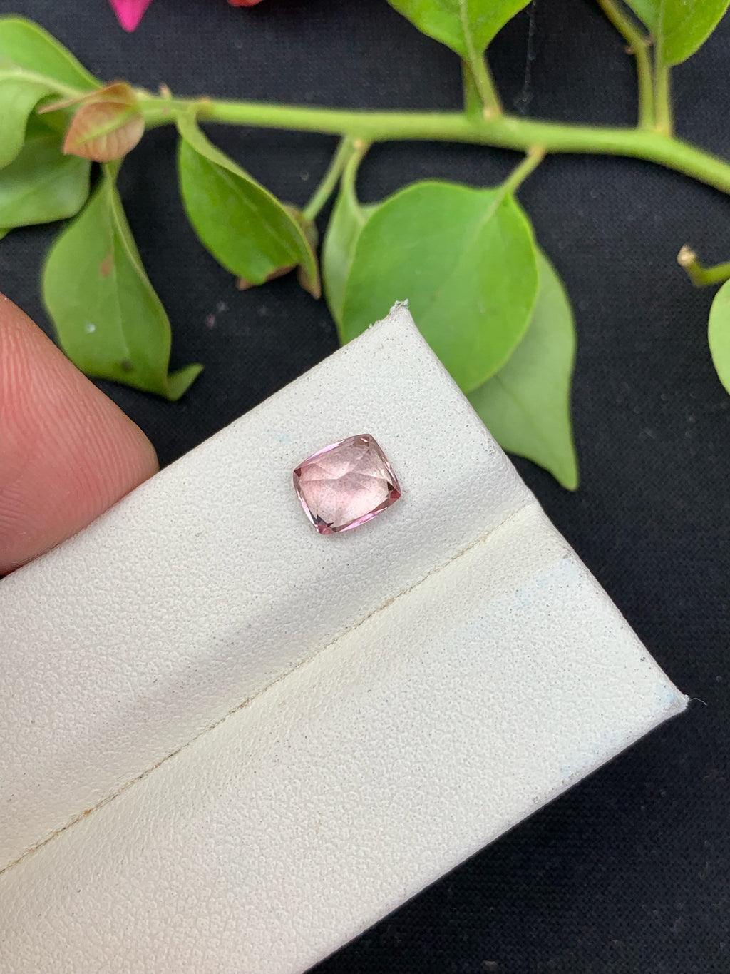 Pink Tourmaline Gemstone: 1.5 Carat Cushion Cut Loose Gem