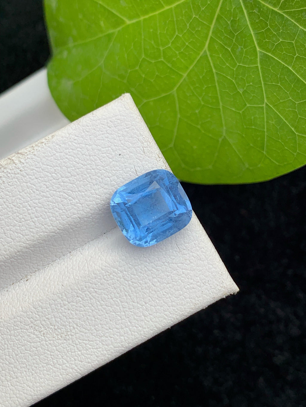 Santa Maria Aquamarine Gemstone: 4.45 CT Deep Blue Cushion Cut