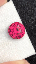 Purple Rhodolite Garnet 4.80ct Round Diamond Cut – Raspberry-Tone Tanga Mine Tanzanian Gemstone