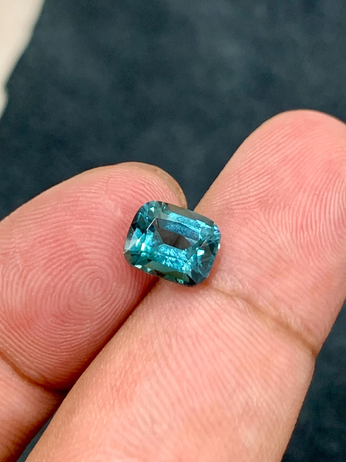 Neon Blue Tourmaline 1.80ct Cushion Cut From Afghanistan
