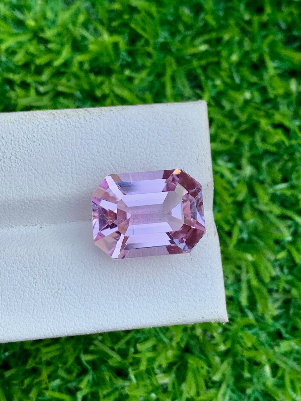 Lavender Pink Kunzite Gemstone: Emerald Cut, 15.05 CT Loose Stone