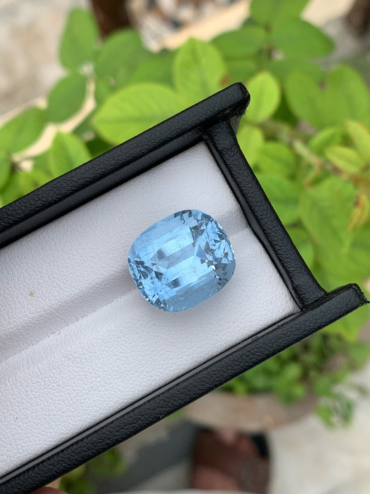 Santa Maria Aquamarine Beryl Gemstone: Pastel Blue Fancy Cut, 18.25 Carats