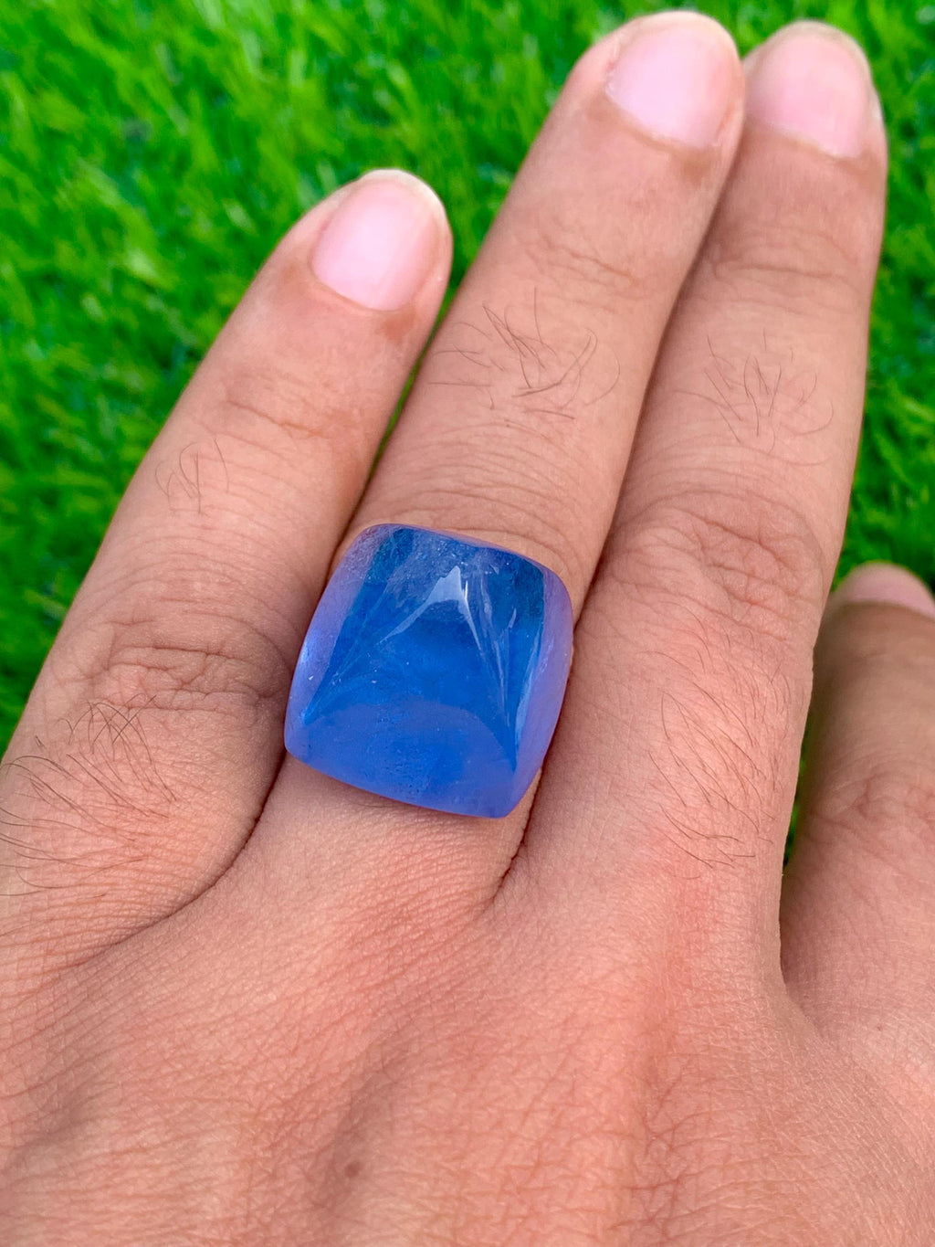 Santa Maria Aquamarine Cabochon: Deep Blue Gemstone, March Birthstone, 38.60 CT