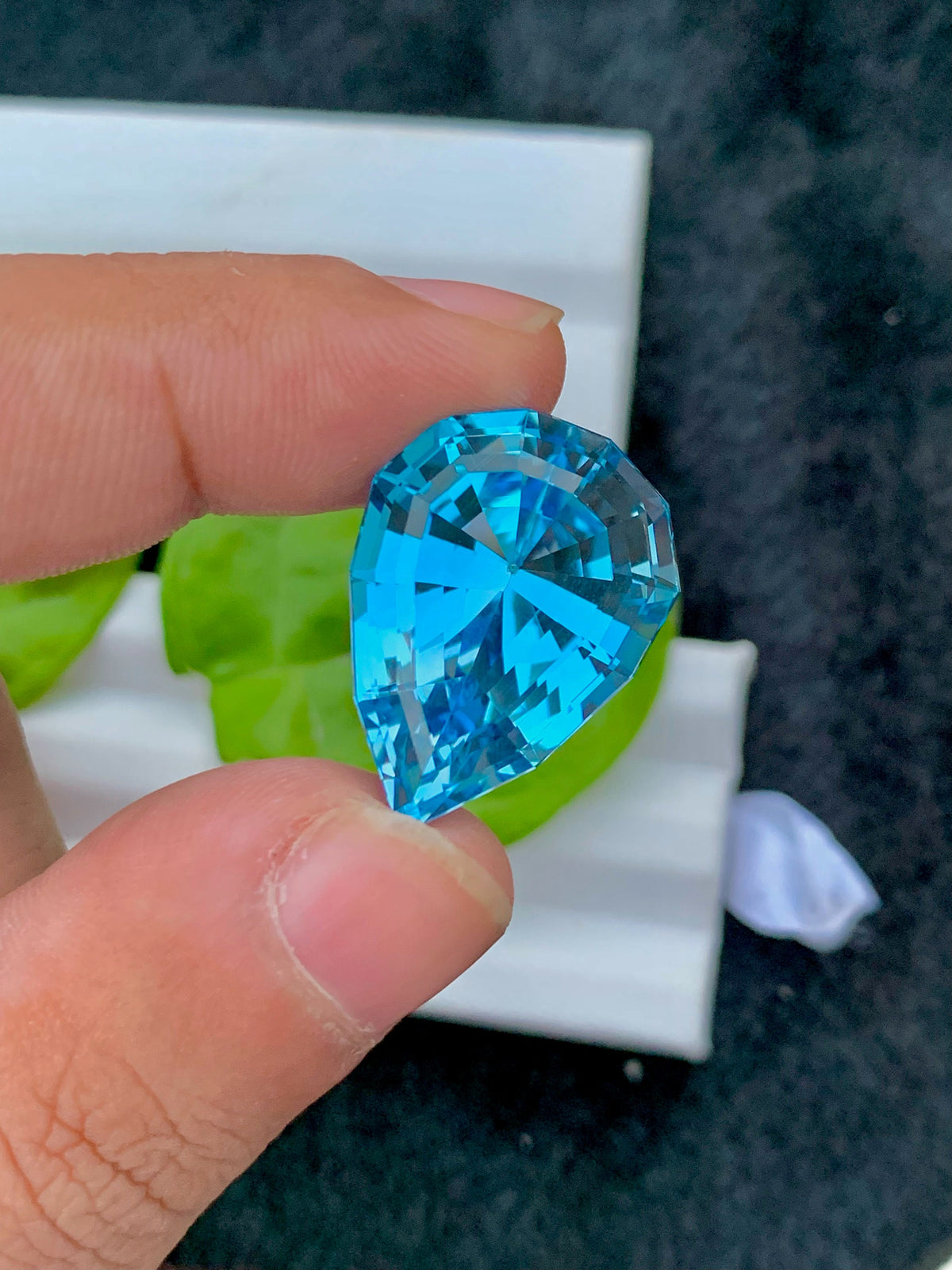 Pear Cut Swiss Blue Topaz Loose Gemstone, 36.45 CT