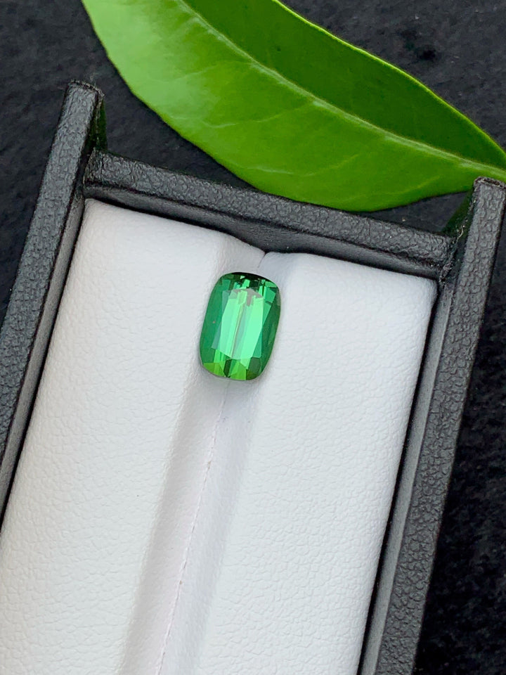 Green Tourmaline Gemstone: 3.05 CT Flawless Cushion Cut, Afghanistan