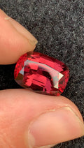 Reddish Pink Spinel 8.50 Carat Cushion Cut Loose Gemstone from burma
