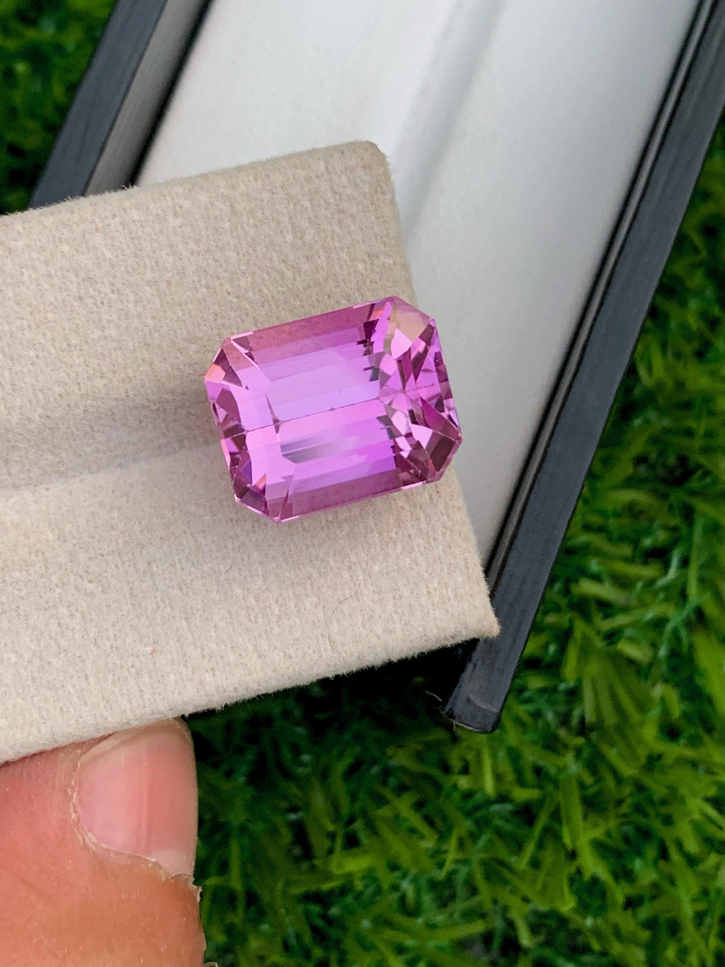 Natural Pink Kunzite Gemstone: Emerald Cut, 14.95 CT, Afghanistan Origin