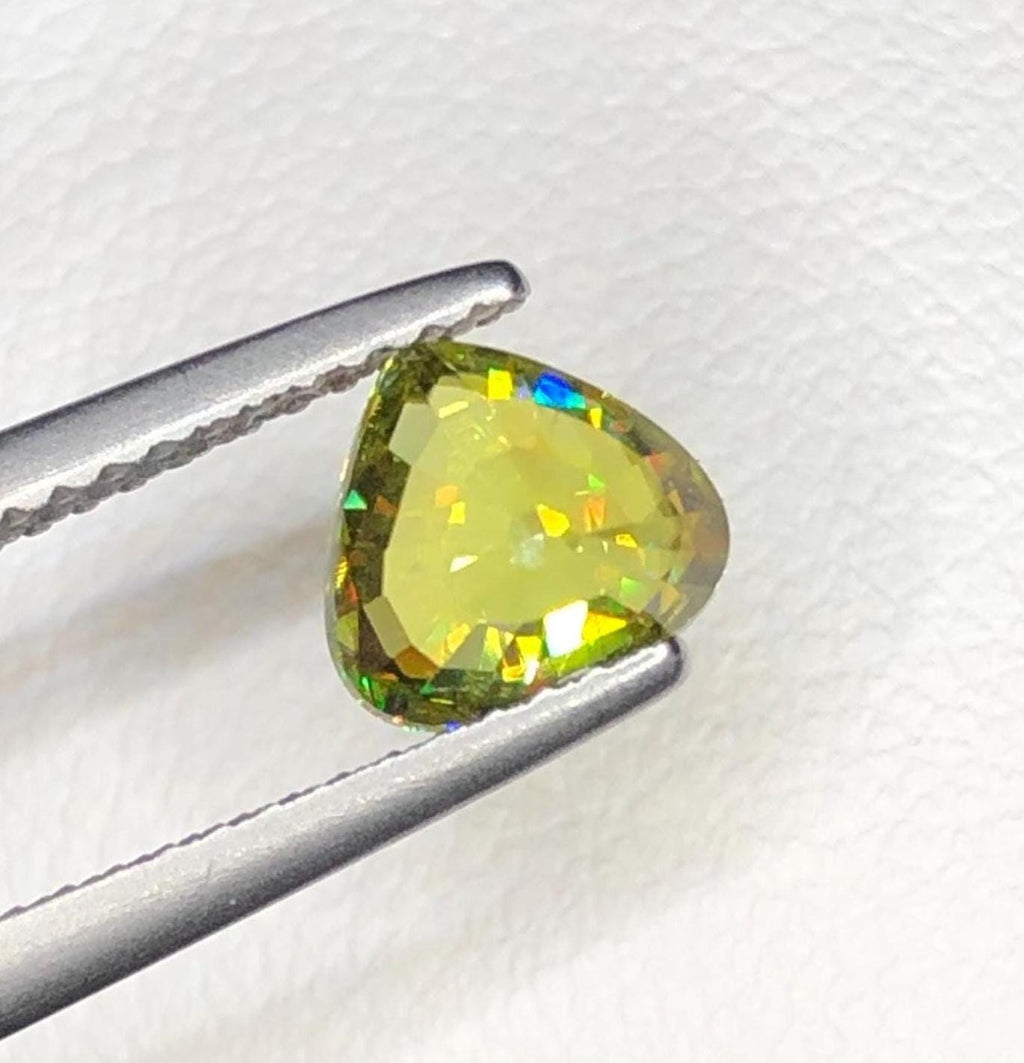 Yellow Sphene 1.20ct Heart Shape – Brilliant Fire from Pakistan