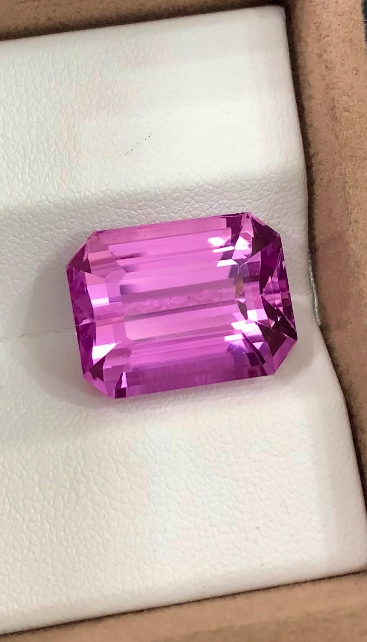 Pink Kunzite 26.20 Carat Emerald Cut Loose Gemstone from Afghanistan
