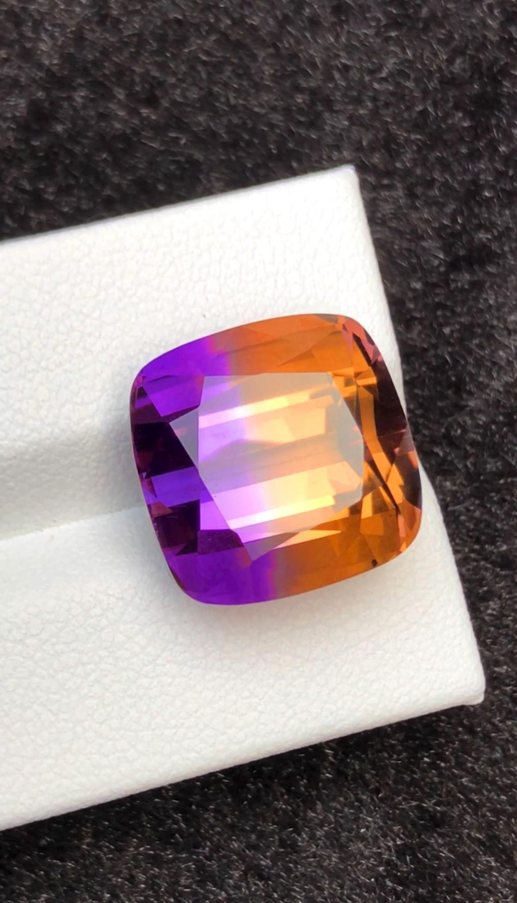 Bi-Color Ametrine 17.35 Ct Cushion Cut – Gemstone from Brazil