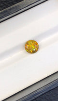 1.90 CT Round Cut Sphene Gemstone: Rare Trichroism Titanite