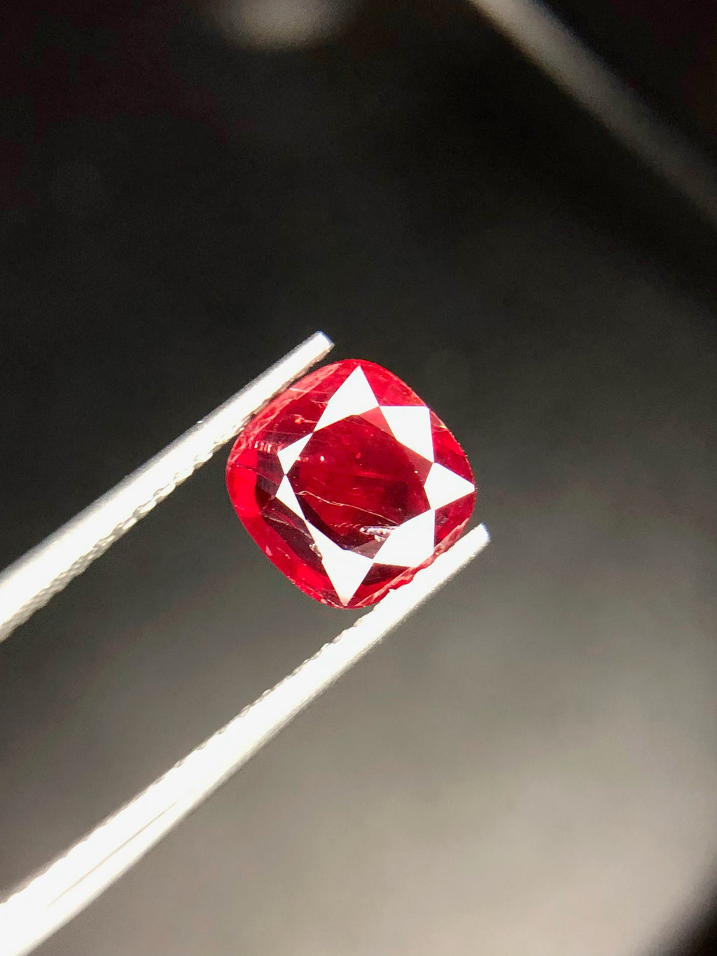 Vivid Red Ruby Gemstone: 2.05 CT Cushion Cut Afghanistan Ruby