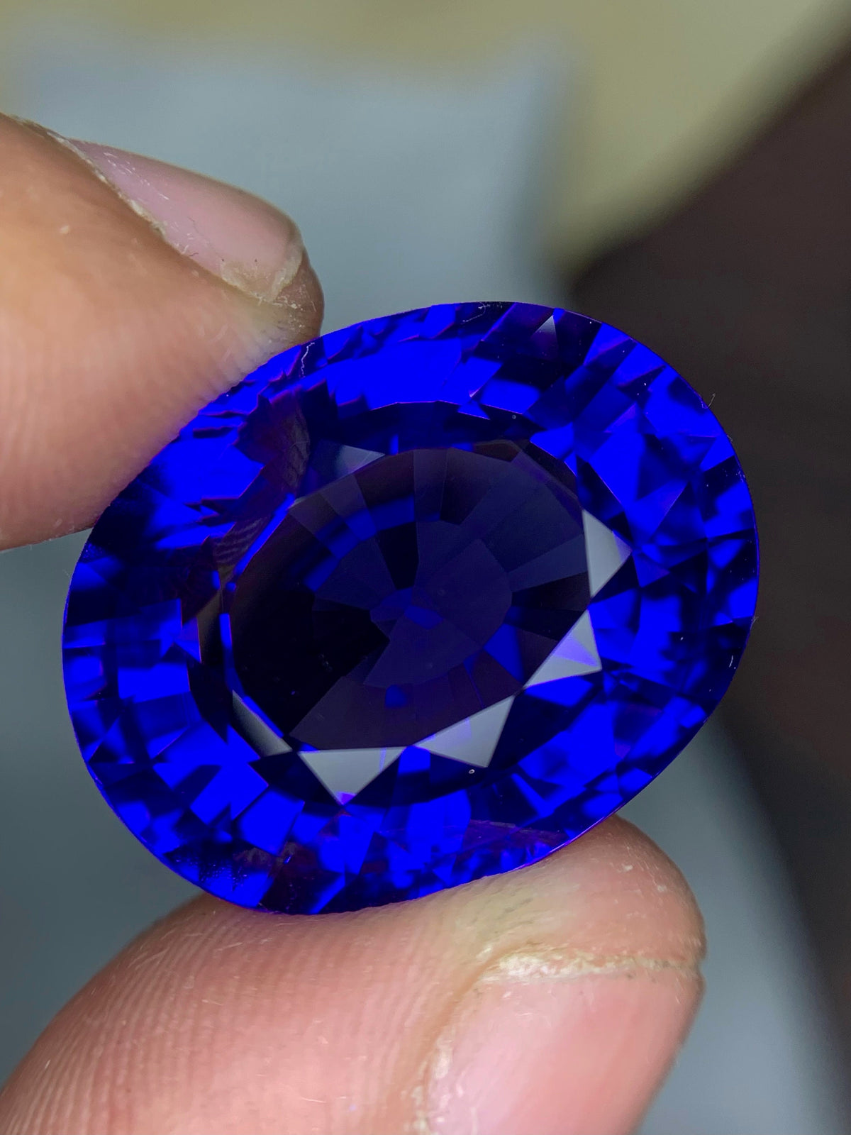 AAA Tanzanite Gemstone: 32.2CT Oval Loose Stone, December Birthstone