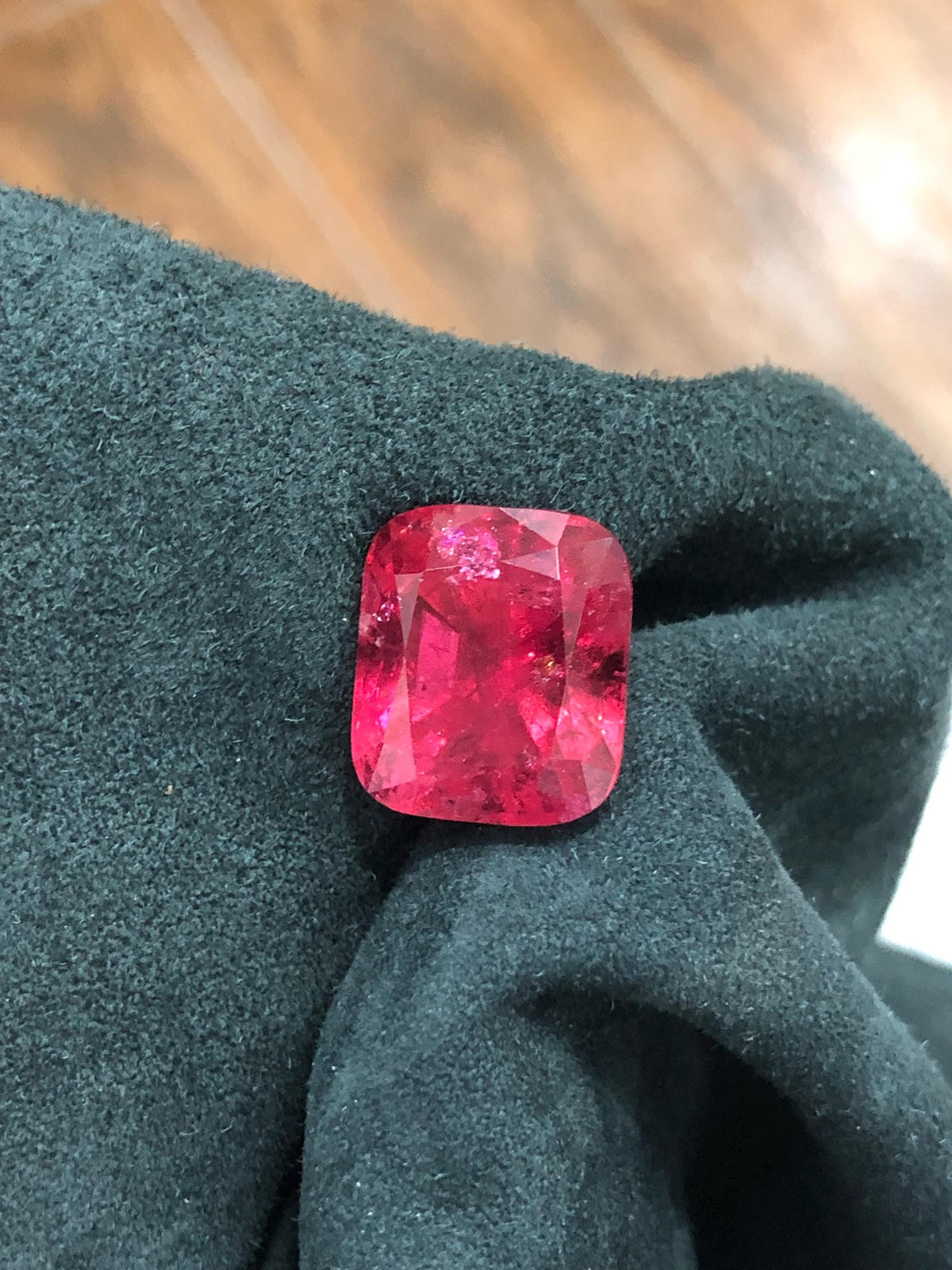 Rubellite 19.60ct Cushion Cut Deep Red Gemstone | Fine Collector’s Tourmaline from Afghanistan