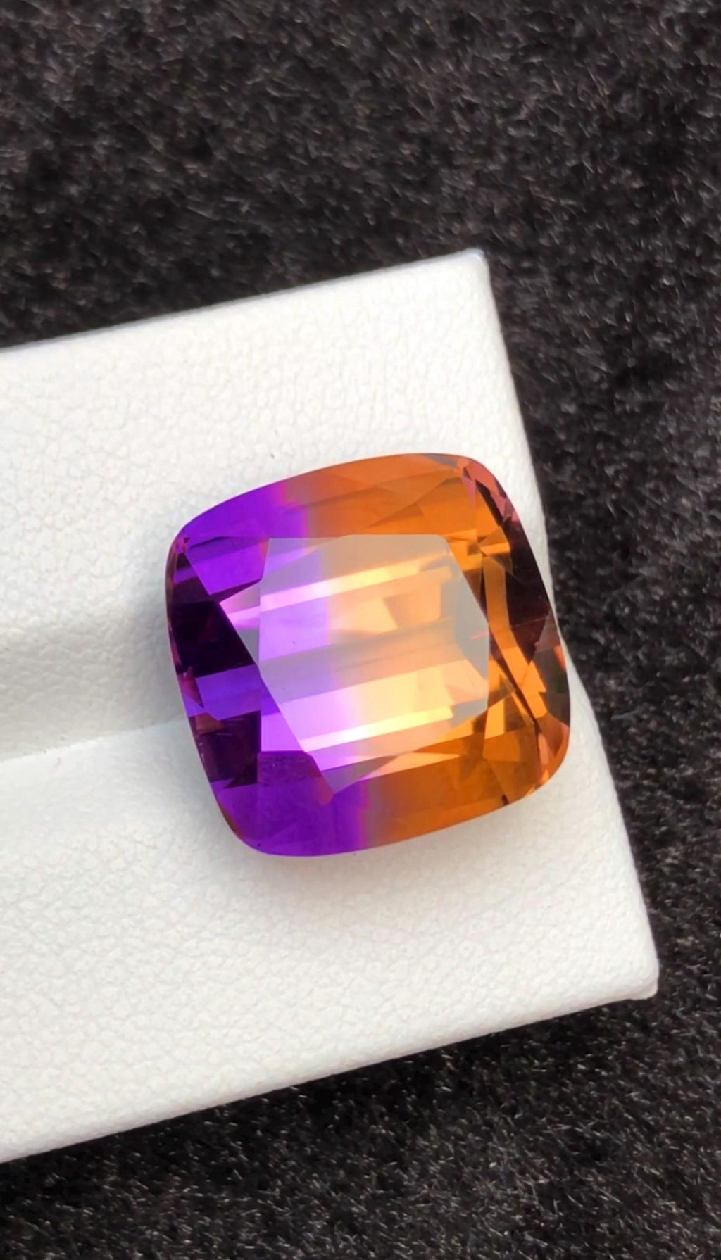 Bi-Color Ametrine 17.35 Ct Cushion Cut – Gemstone from Brazil