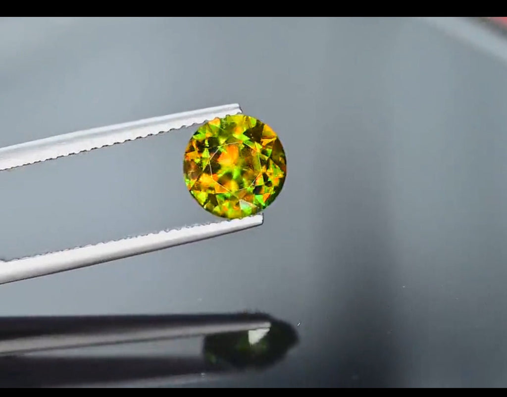 2.05 ct Natural Chrome Sphene Gemstone: Nugget Green Titanite