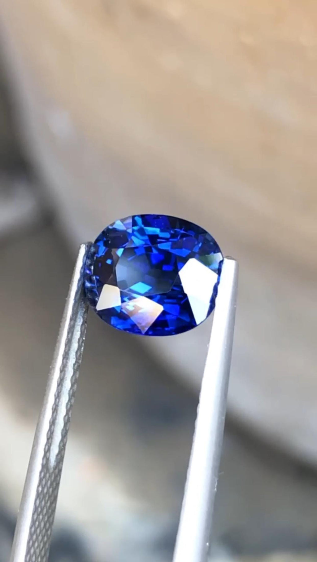 Royal Blue Sapphire Gemstone: 3.05 CT Cushion Cut, Certified
