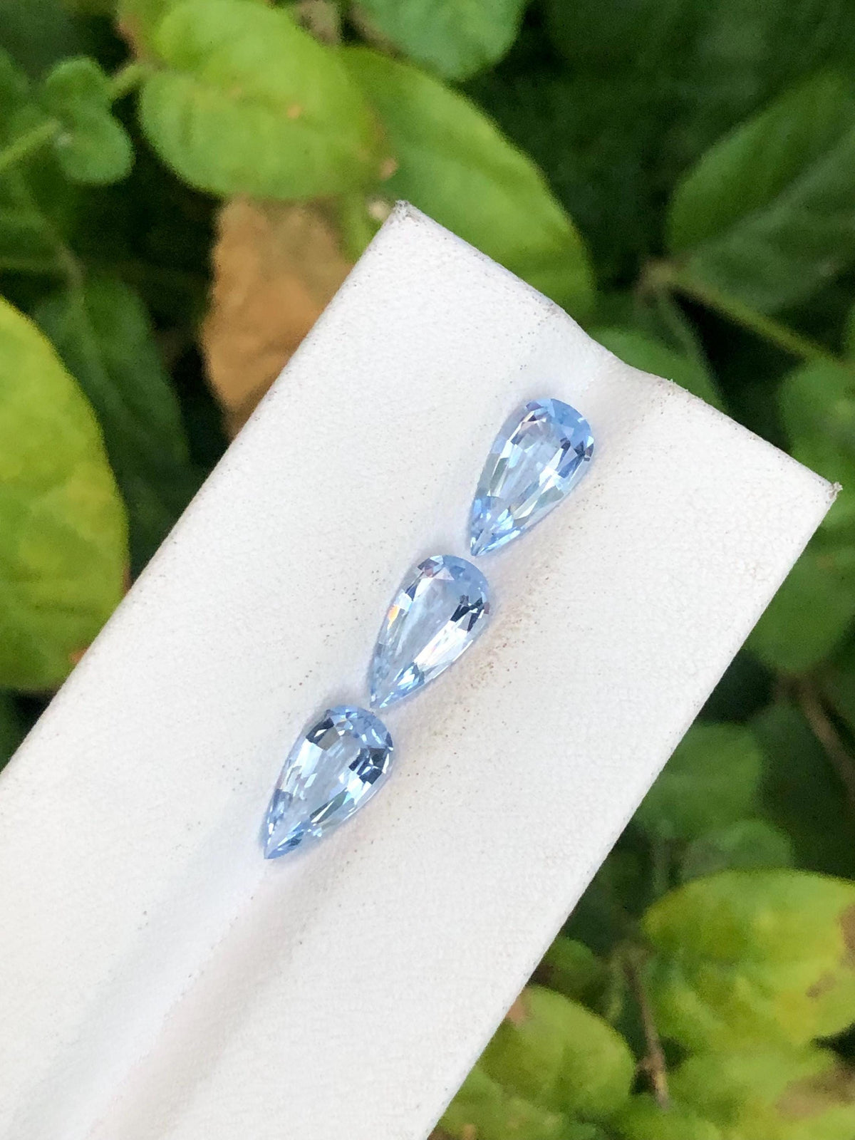 Santa Maria Aquamarine Gemstone set: Pear Cut Beryl, 3.30 CT