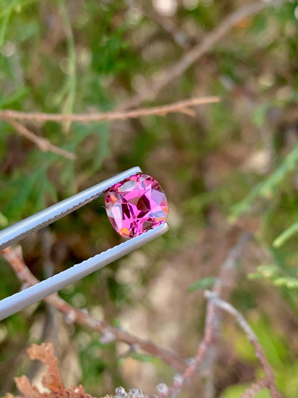 Faceted Pink Tourmaline Stone: 2.00 CT Cushion Cut Gemstone