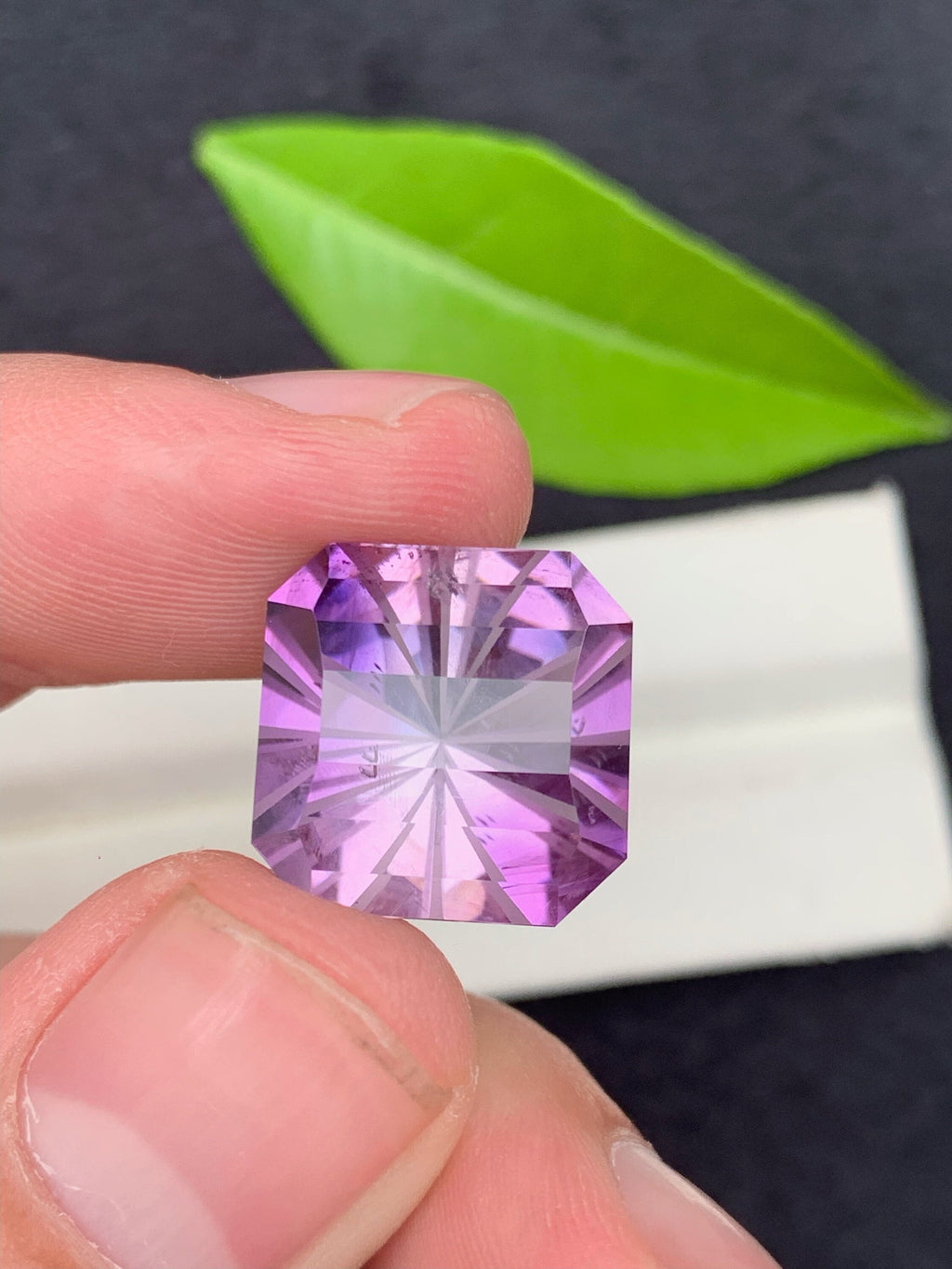 Fancy Ascher Cut Amethyst Loose Gemstone - 19 carats