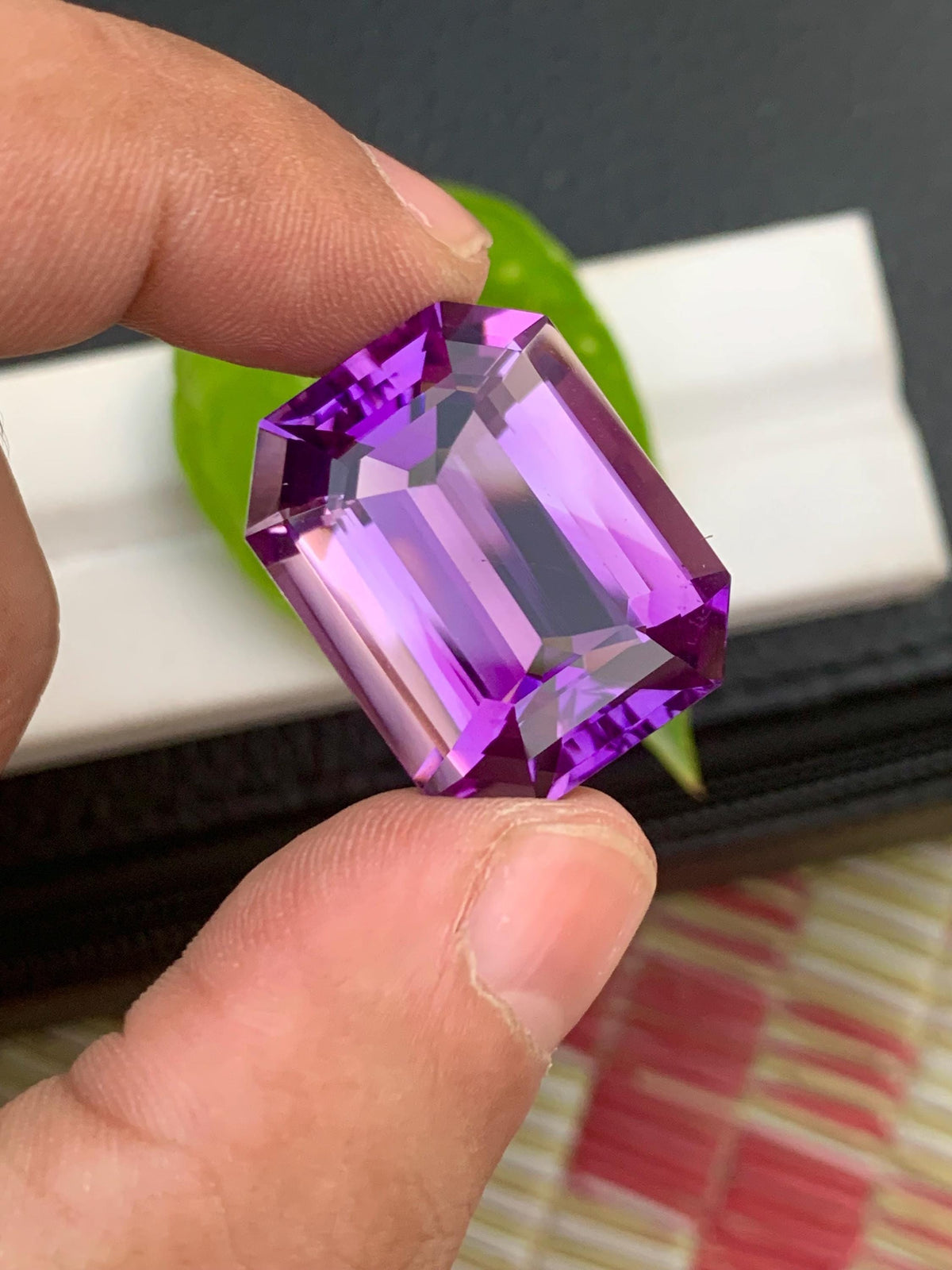 Cushion Cut Amethyst Gemstone: Natural Purple Loose Gem (40.85 Carats)