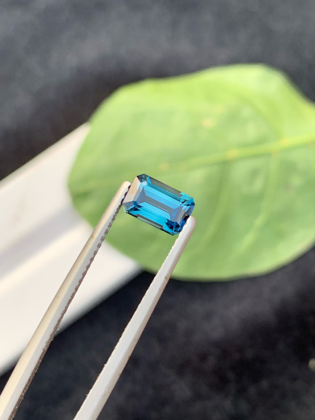 Ink Blue Tourmaline Stone For Ring Making, Faceted Tourmaline Gemstone, 1.35 CT