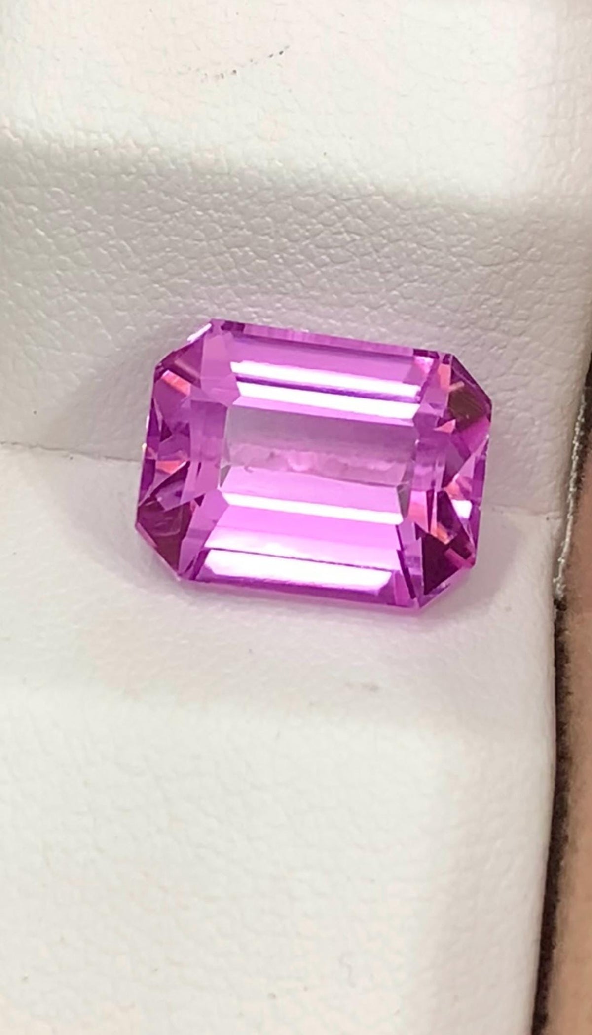 Pink Kunzite 7.90 Carat Emerald Cut Loose Gemstone from Afghanistan