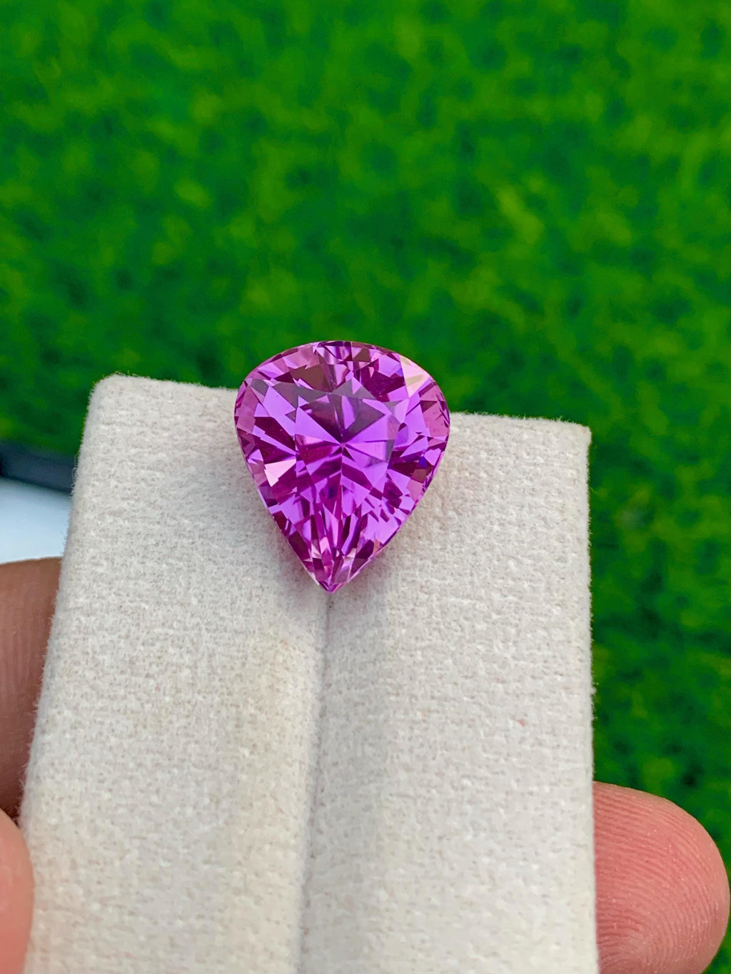Magenta Pink Kunzite Gemstone: 12.10 CT Pear Cut October Birthstone