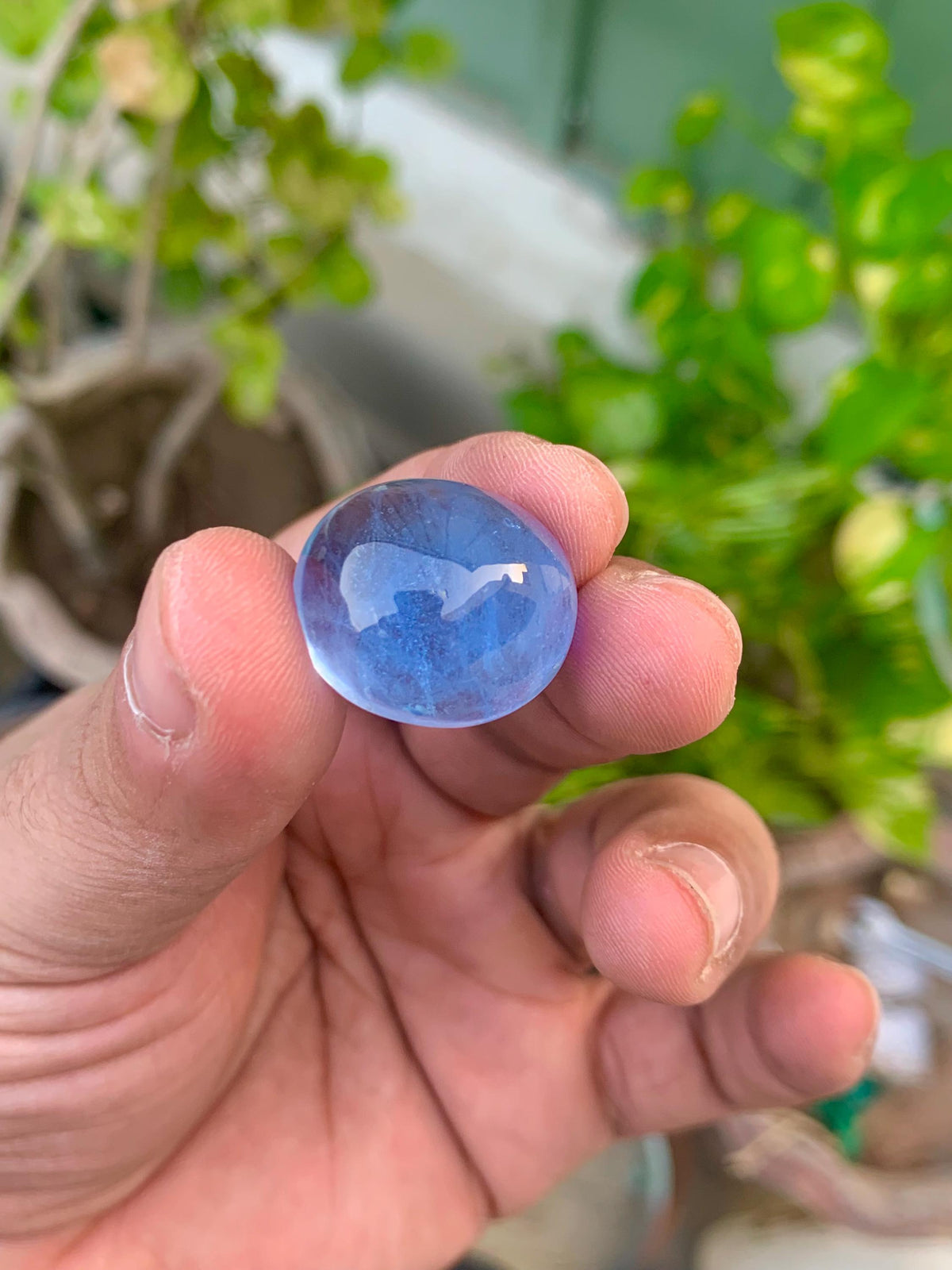 Santa Maria Aquamarine Cabochon: Natural Deep Blue Gemstone, 33.30 CT