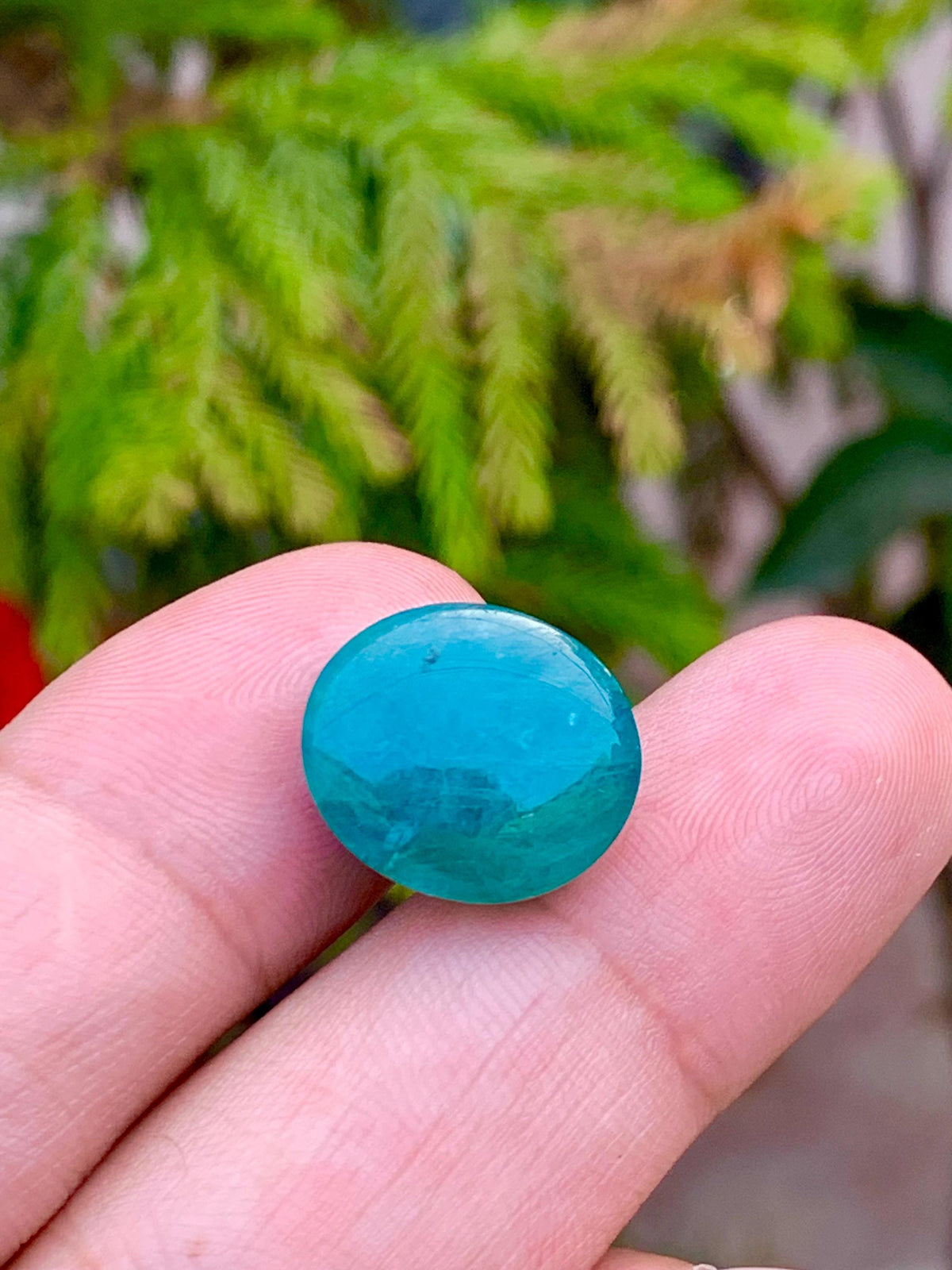 Grandidierite Cabochon: Rare Bluish-Green Gemstone, Madagascar Origin, 17.45 CT