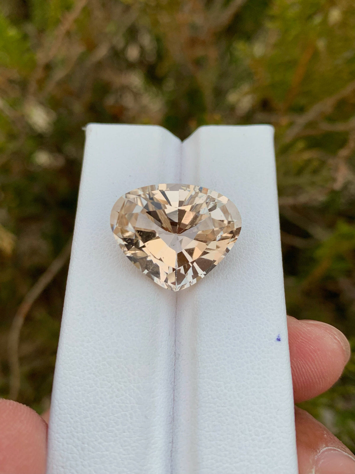 22.20 CT Unheated Imperial Topaz Gemstone: Fancy Trillion Cut