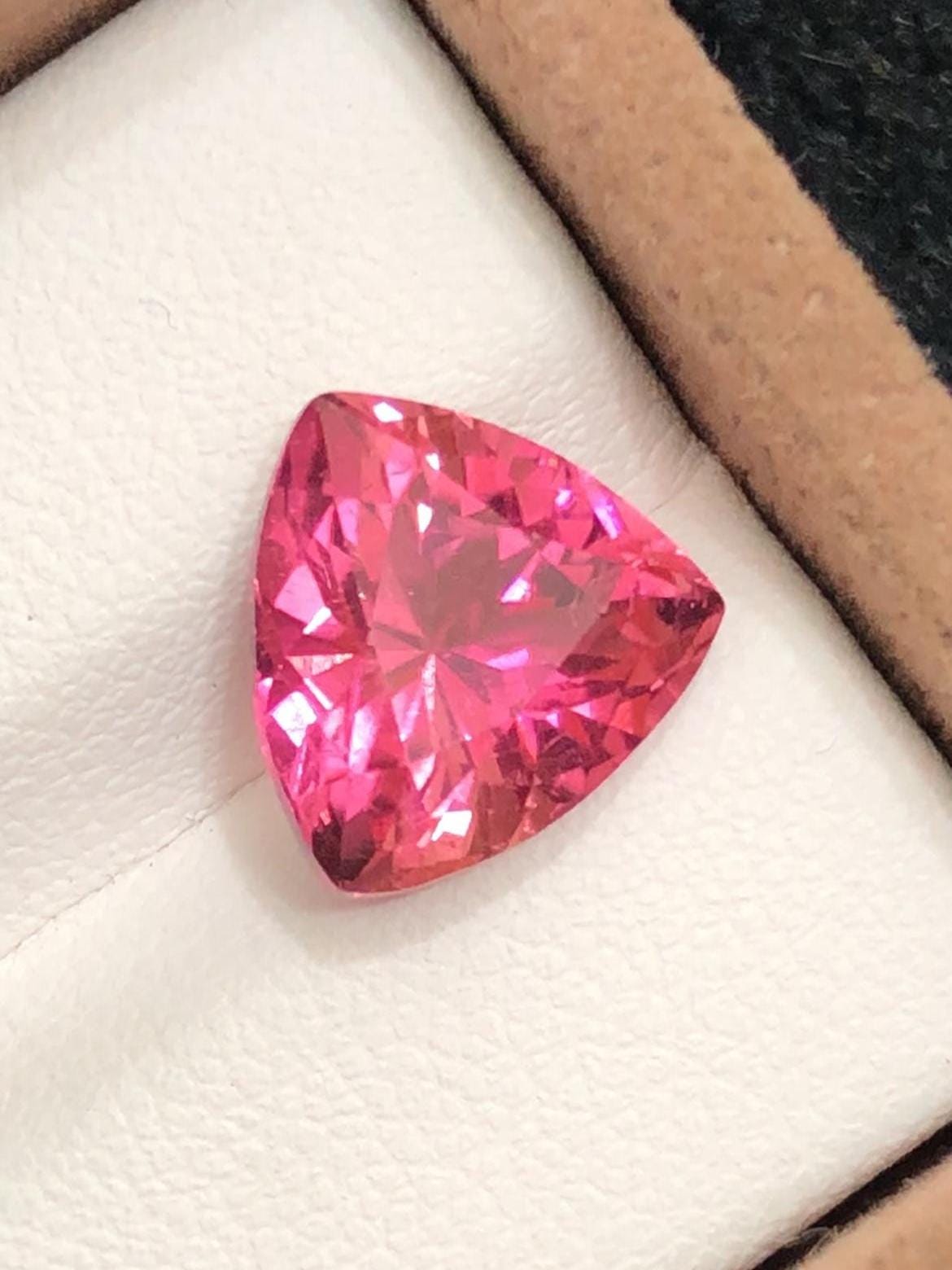 Hot Pink Rubellite 5.10ct Trillion Brilliant-Cut Madagascar