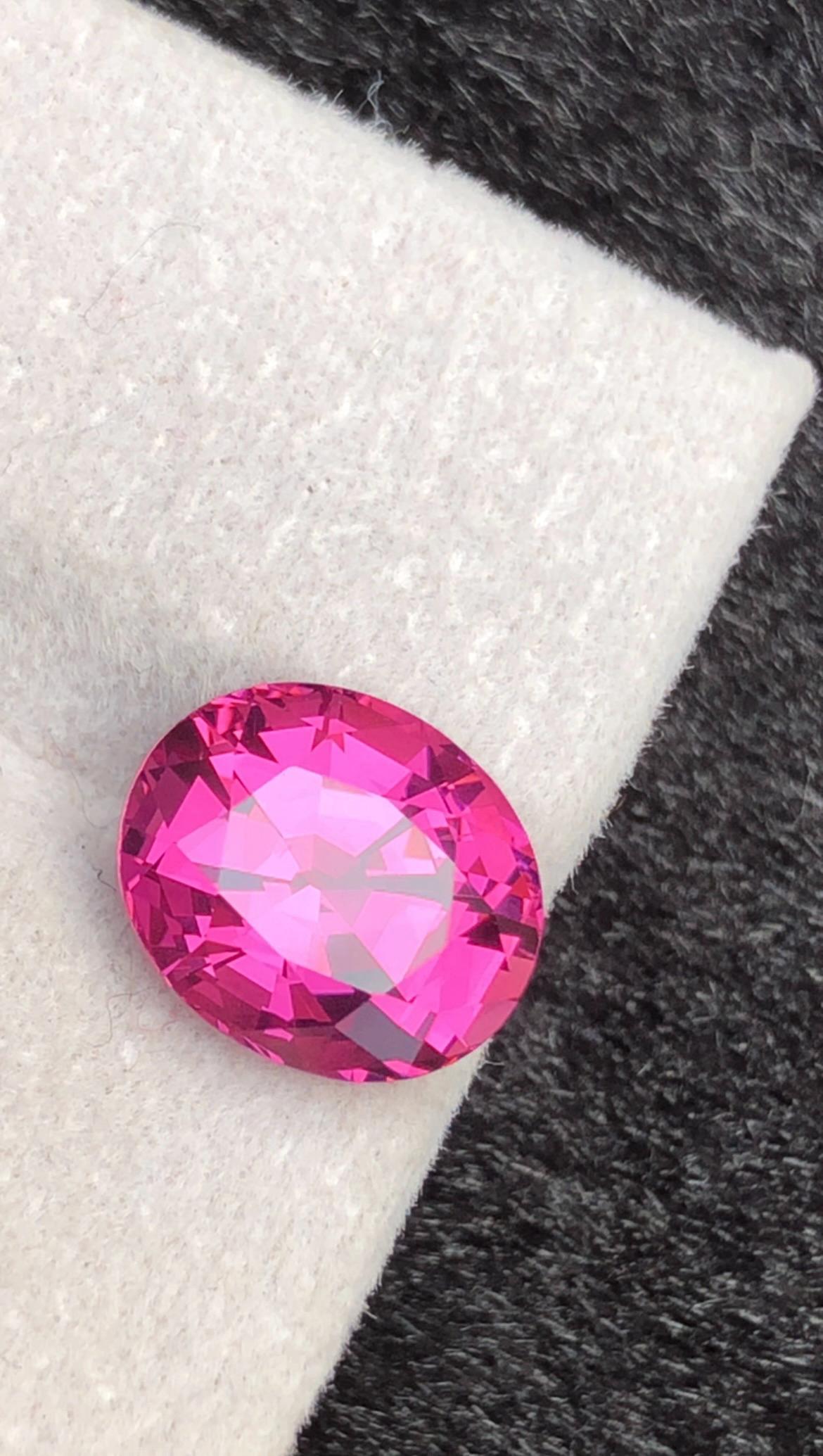 Purple Rhodolite Garnet 4.26ct Oval Cut – Raspberry-Tone Tanzanian Gemstone